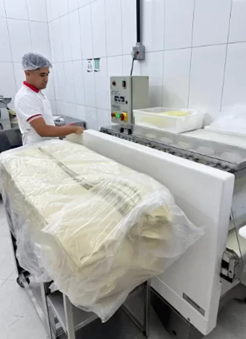 Processo de produção da massa Kakazu